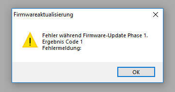 Fehlermeldung ROBOPro 4.4.3