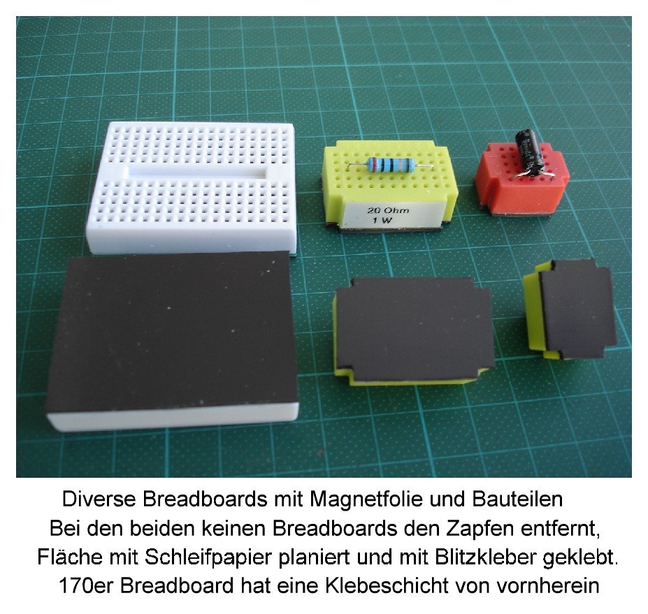 Verschiedene Breadboard mit Magnetfolie.JPG