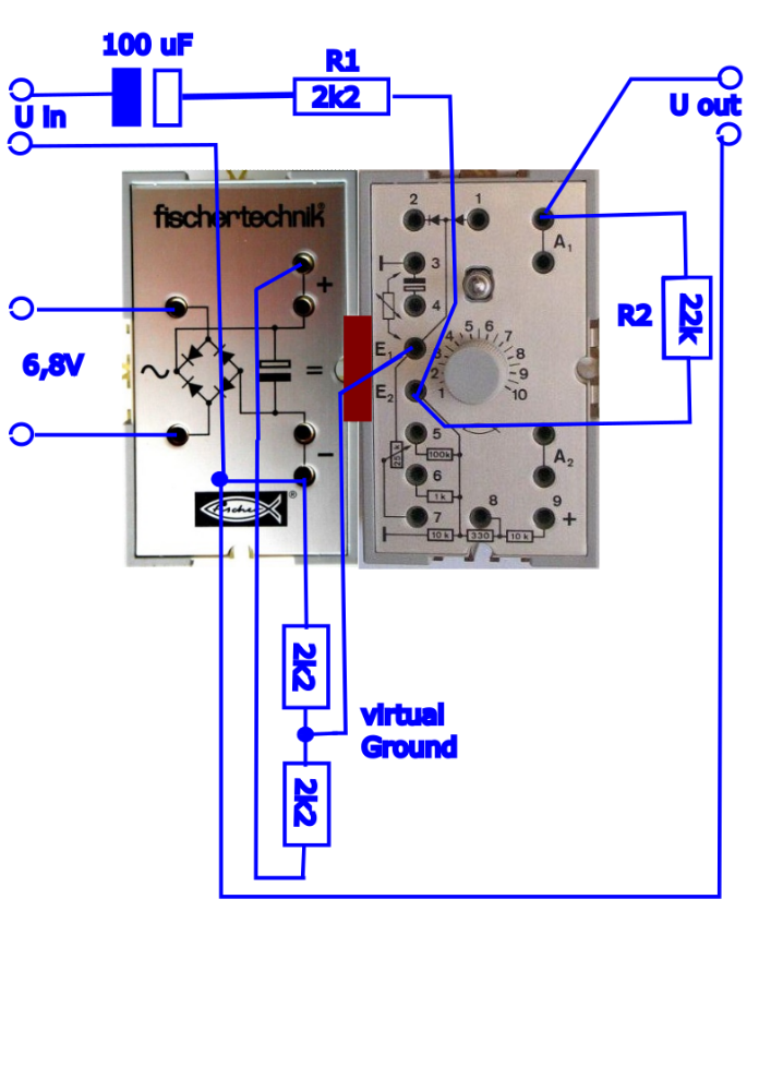 Invertierender Analogverstärker mit ft