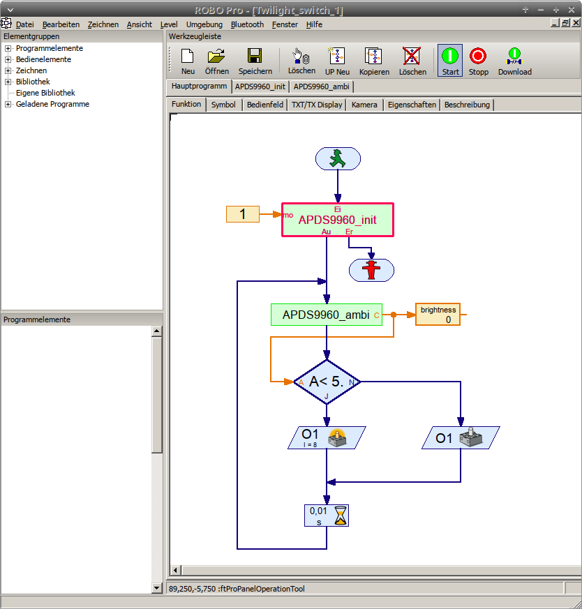 Screenshot Hauptprogramm