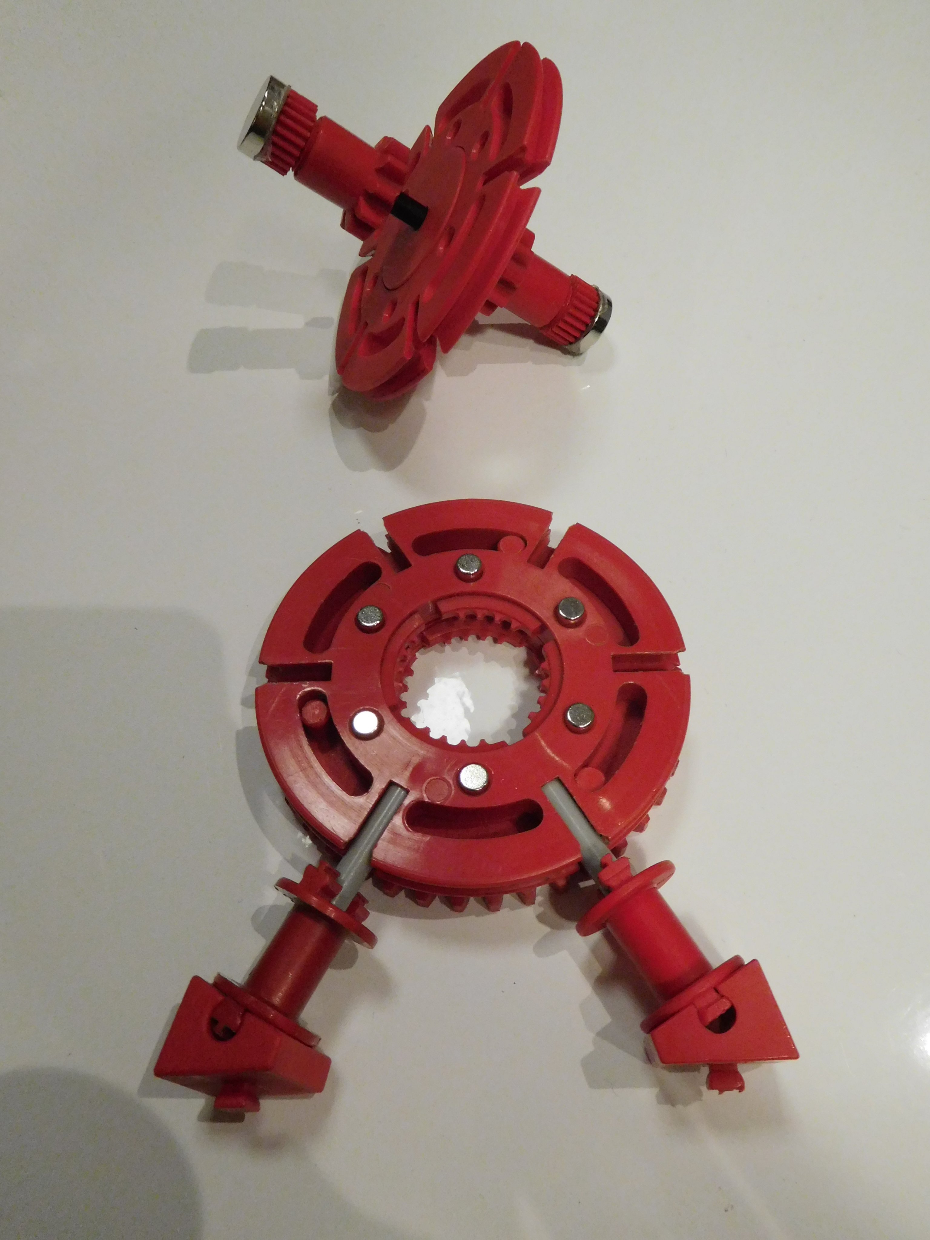 Stator unten, Rotor oben