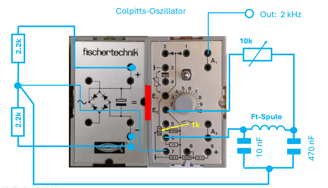 Colpitts Oszillator mit Grundbaustein