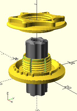 ft-kompatible Nabe für Hohlwelle 10x4