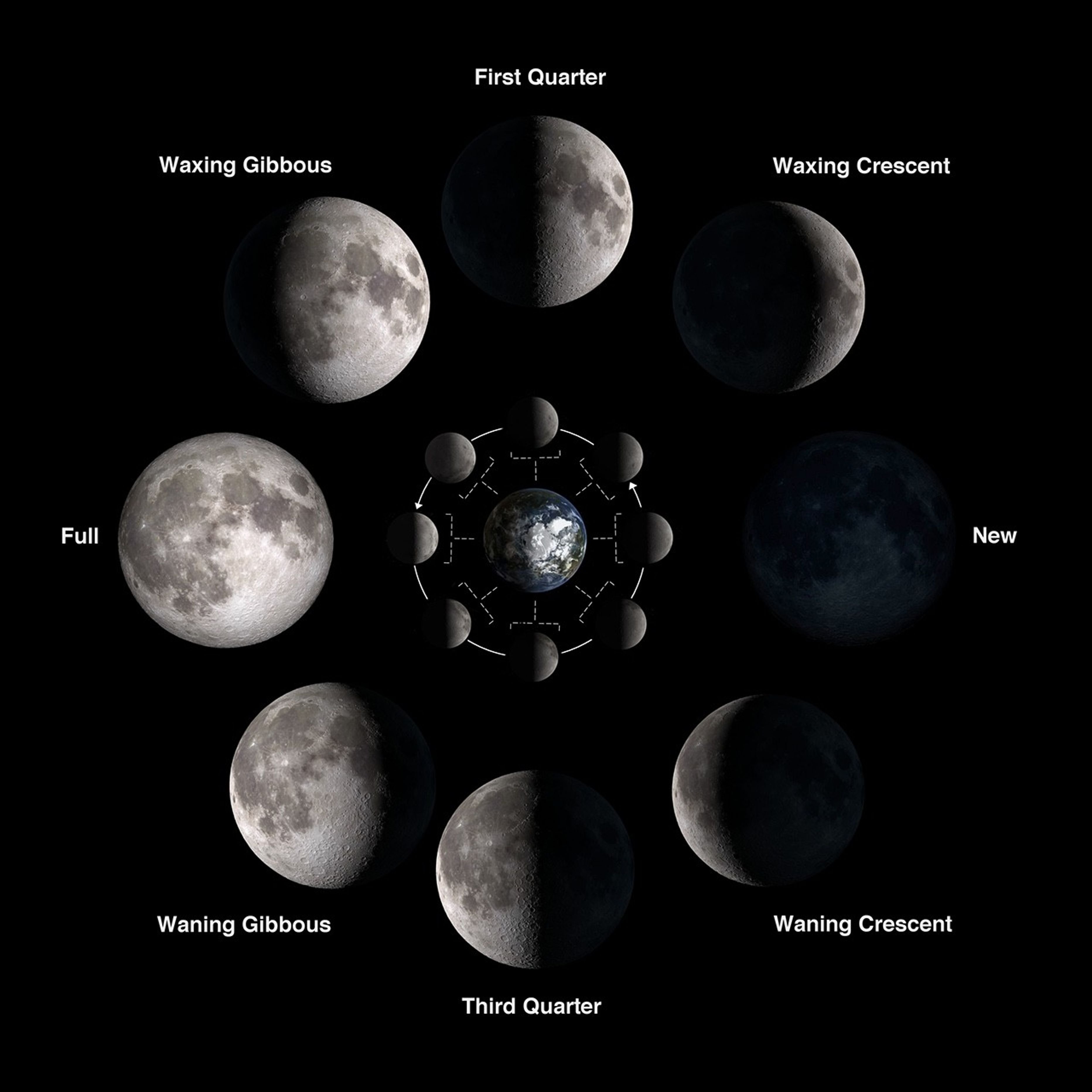 Mondphasen (Nasa)